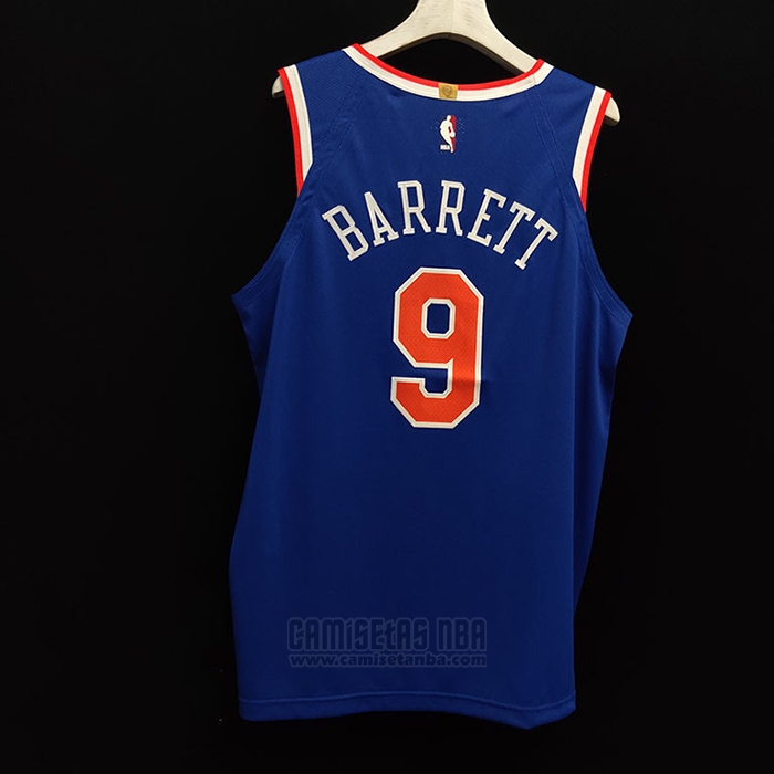 Camiseta New York Knicks RJ Barrett #9 Icon Autentico Azul